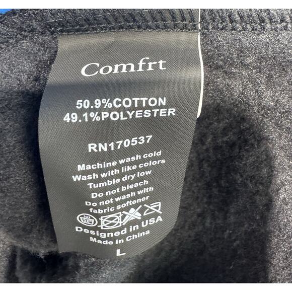 COMFRT Cloud Zip Hoodie Black Men Size Large - Picture 14 of 15